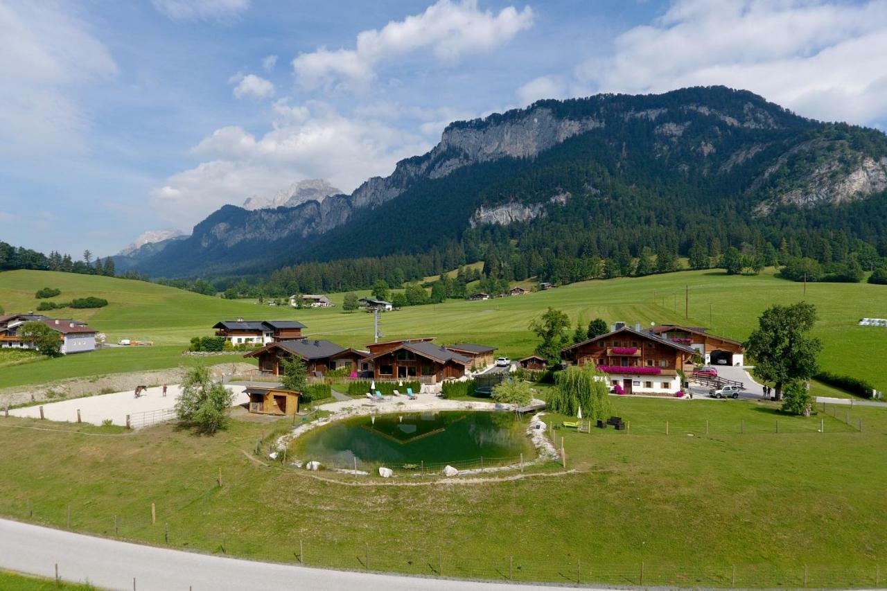 Narzenhof Wellness Chalets, Familien & Luxus Apartments Am Bauernhof St. Johann in Tirol Kültér fotó